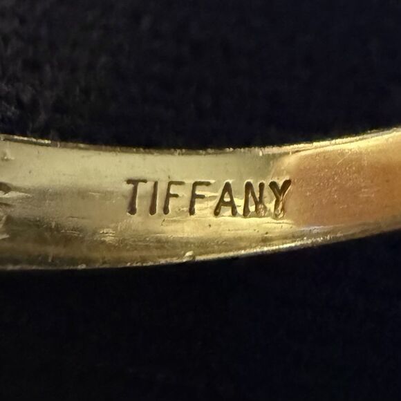 RARE Vintage Tiffany & Co. Diamond Half Circle 2 Rows 18k Yellow Gold Ring Band - Picture 6 of 8